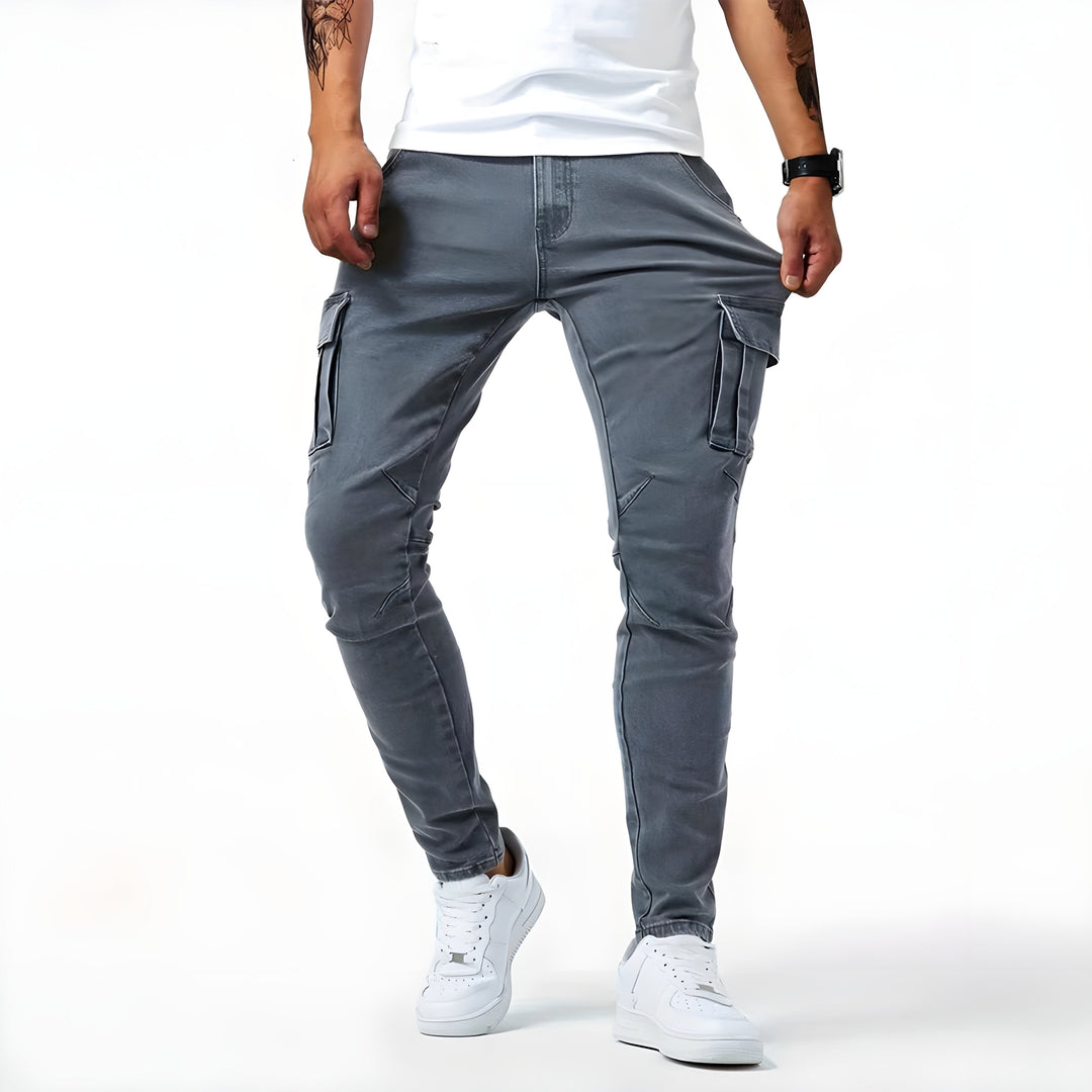 Samuel | Stretch Denim Cargo Pants