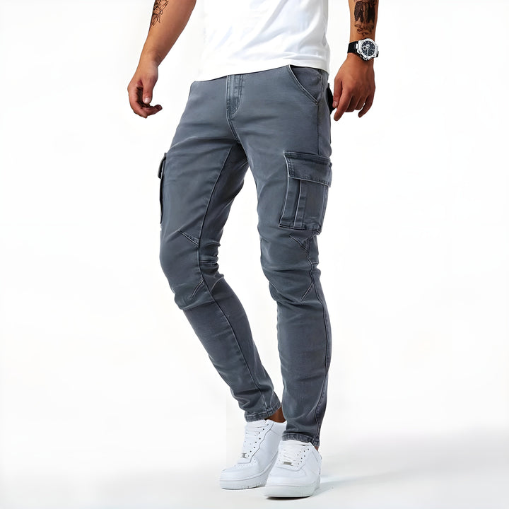 Samuel | Stretch Denim Cargo Pants