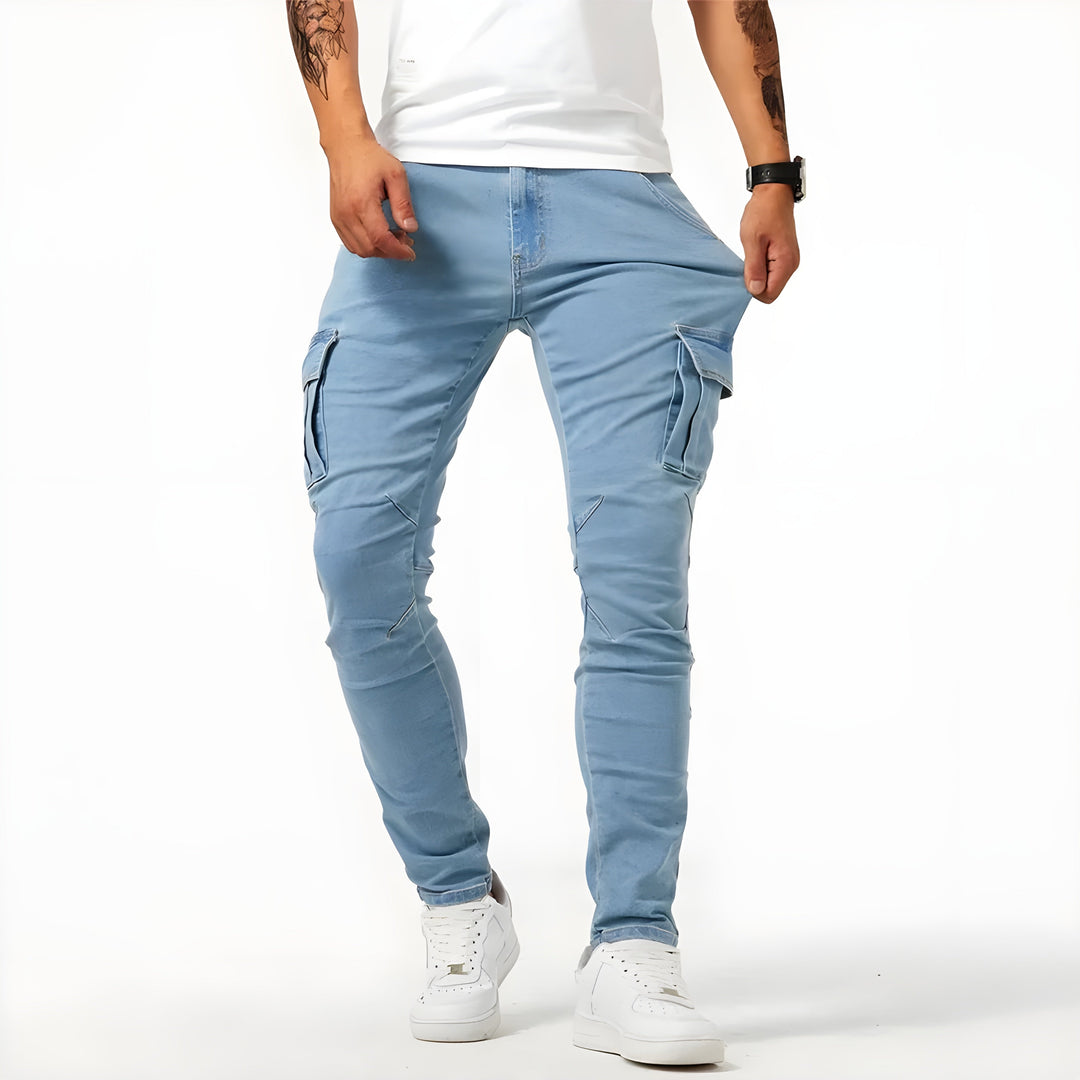 Samuel | Stretch Denim Cargo Pants