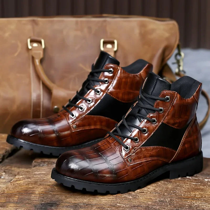 Roman | Crocodile Leather Boots