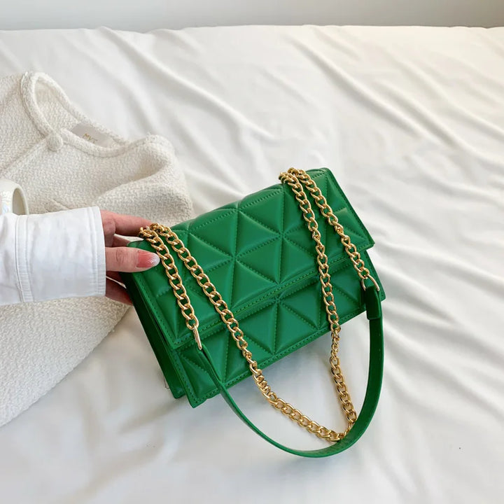 klara | Classic Quilted Square Shoulder Bag