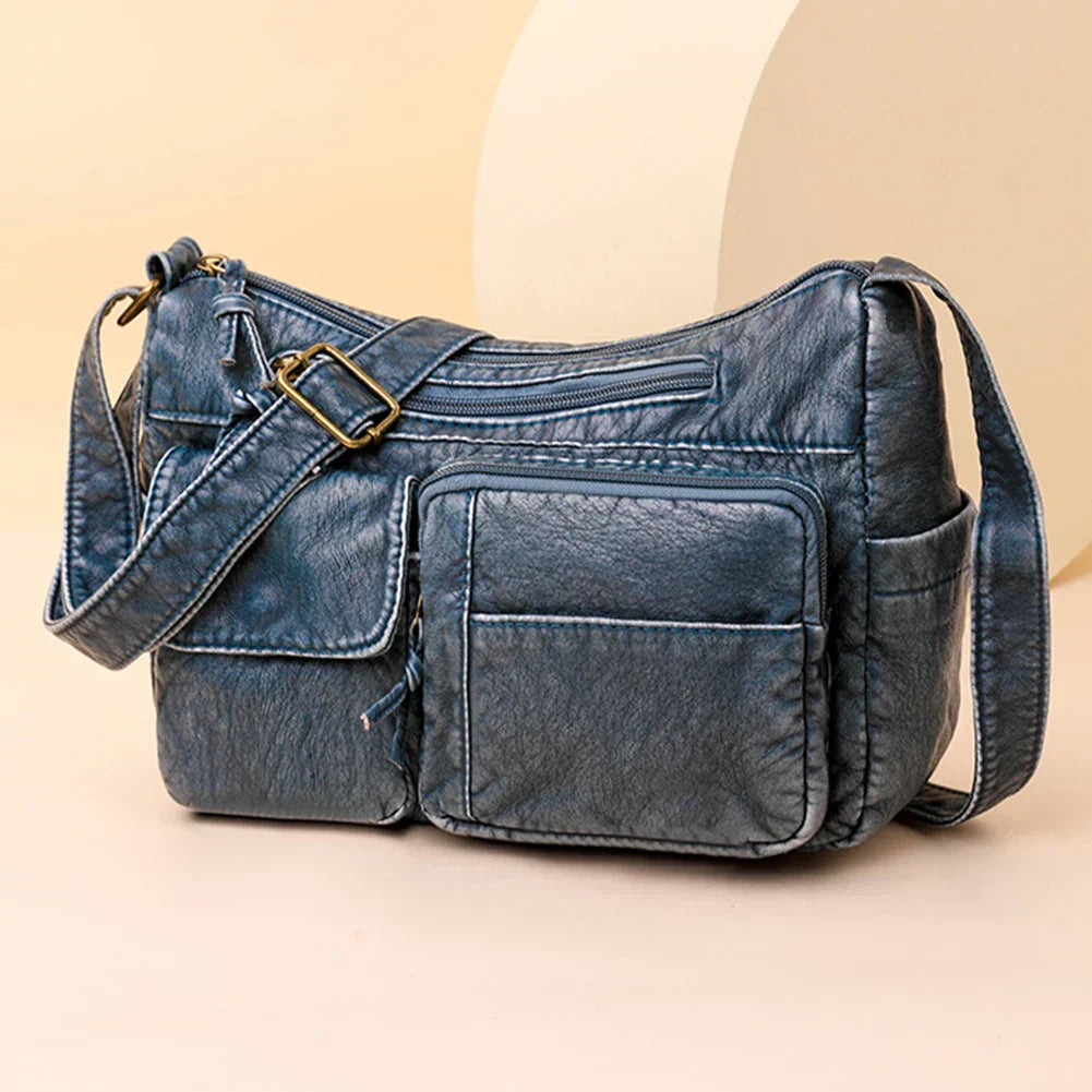 Livia™ | Vintage Luxe Shoulder Bag with Multiple Pockets