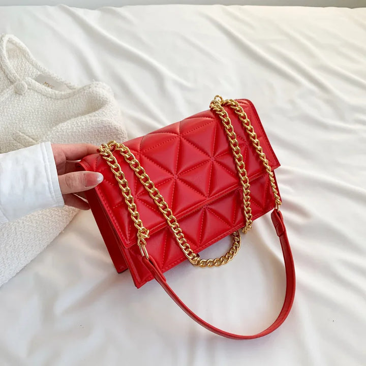 klara | Classic Quilted Square Shoulder Bag