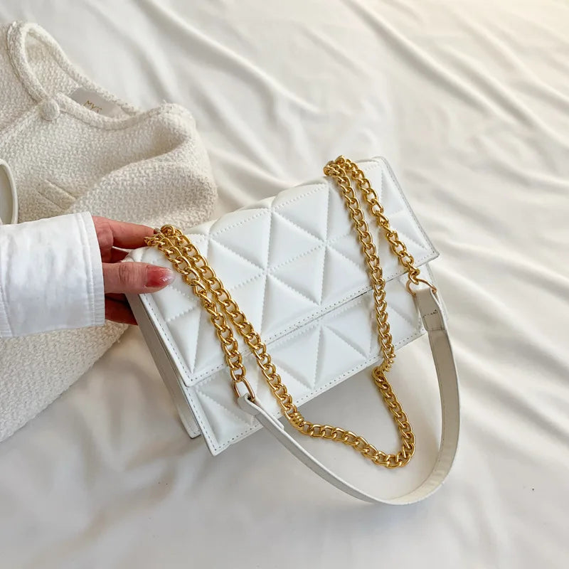 klara | Classic Quilted Square Shoulder Bag