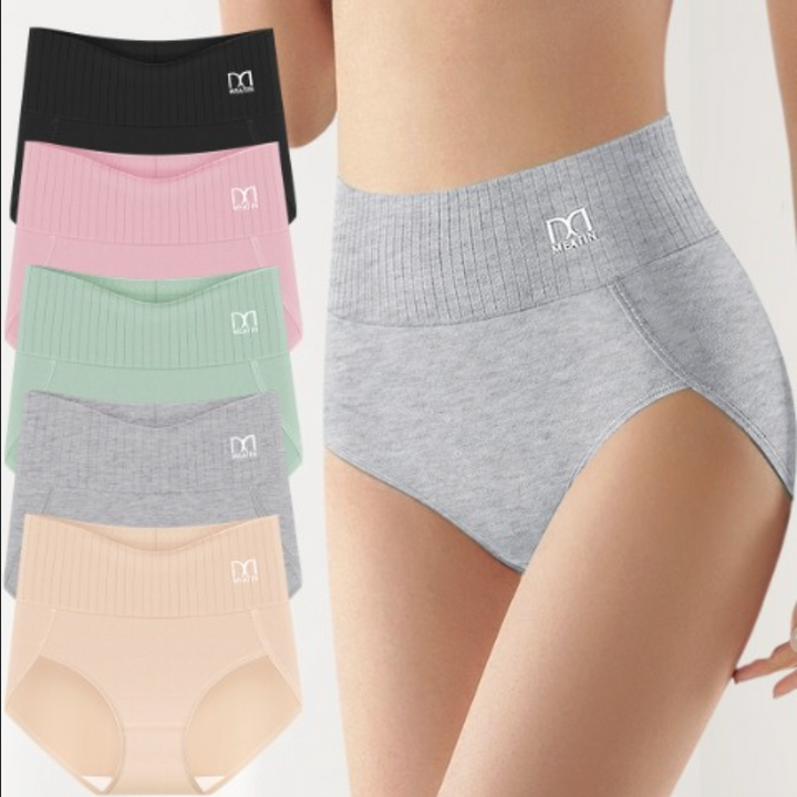 Shaplex | 6-pack Breathable & Comfortable High-Waisted Panties with Tummy Support