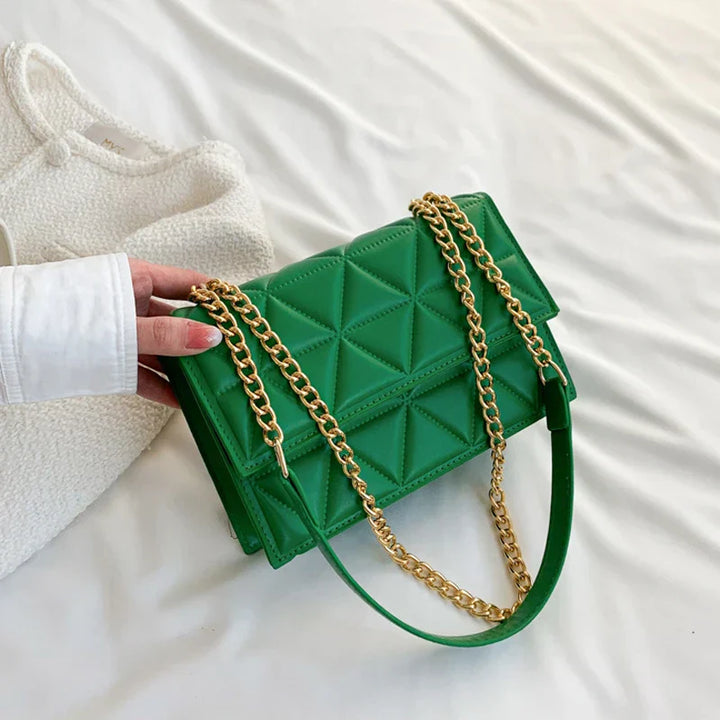 klara | Classic Quilted Square Shoulder Bag