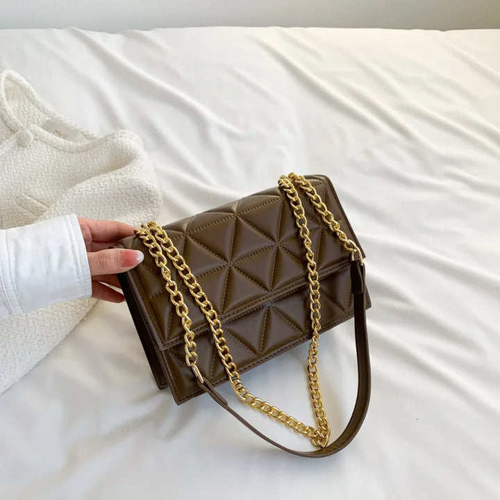 klara | Classic Quilted Square Shoulder Bag