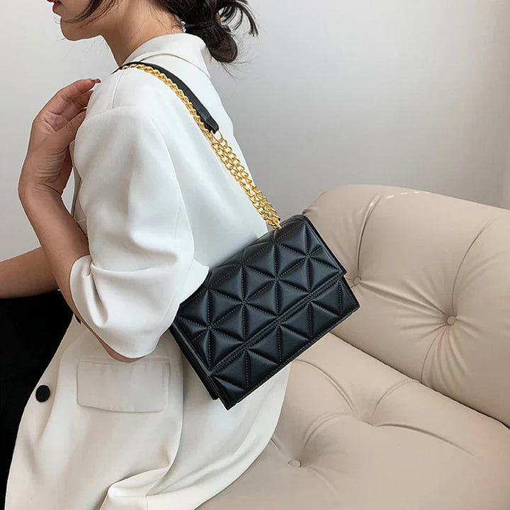 klara | Classic Quilted Square Shoulder Bag