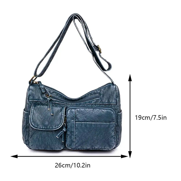 Livia™ | Vintage Luxe Shoulder Bag with Multiple Pockets