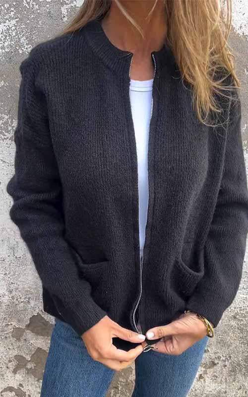Malia | Cozy Zip Knit Jacket