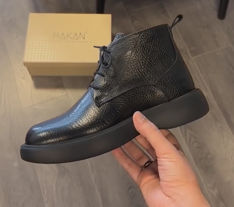 Dominik | Black Leather Boots