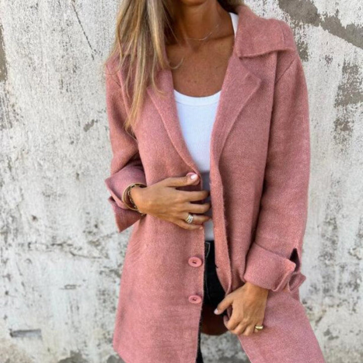 Marianne | Comfortable Solid Color Mid-Length Jacket