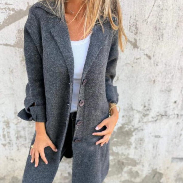Marianne | Comfortable Solid Color Mid-Length Jacket