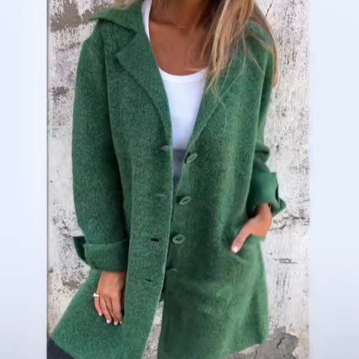 Marianne | Comfortable Solid Color Mid-Length Jacket