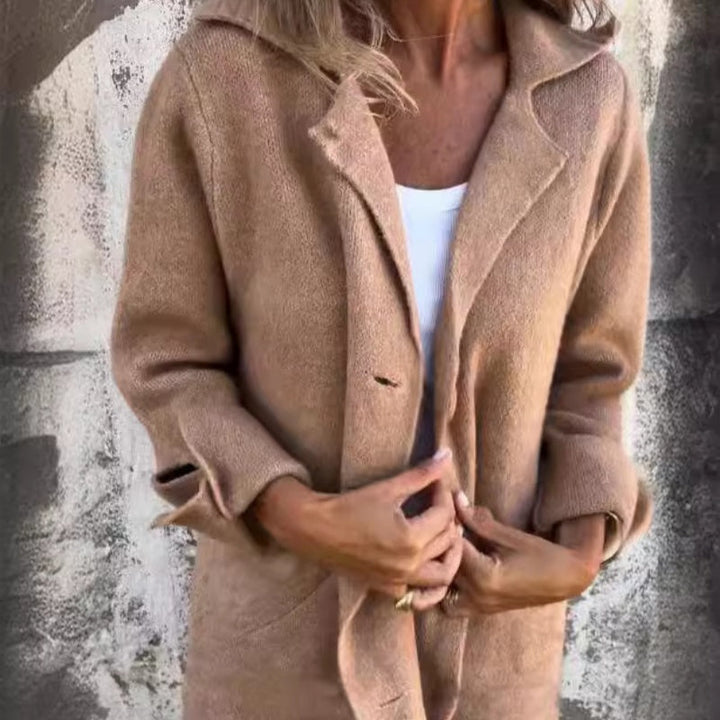 Marianne | Comfortable Solid Color Mid-Length Jacket